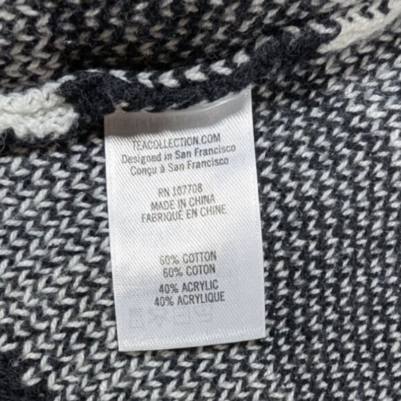 Tea Collection Striped Cardigan Knit Sweater Girls Small 4-5 - Picture 4 of 5